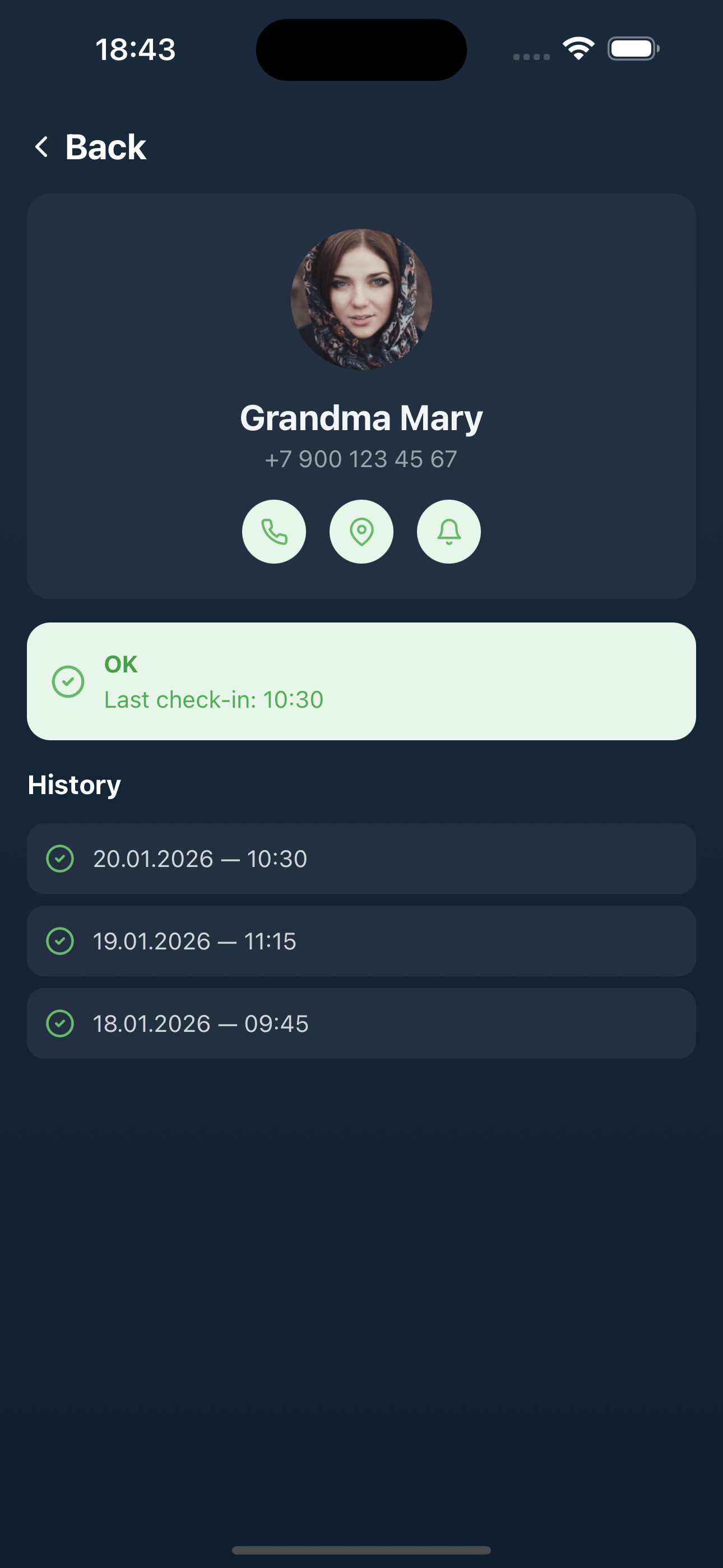 Member details & history